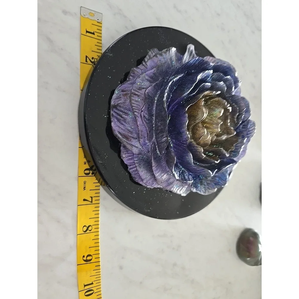 Handmade Resin Flower Purple Gold Blue‎ Decoration Gift.   600